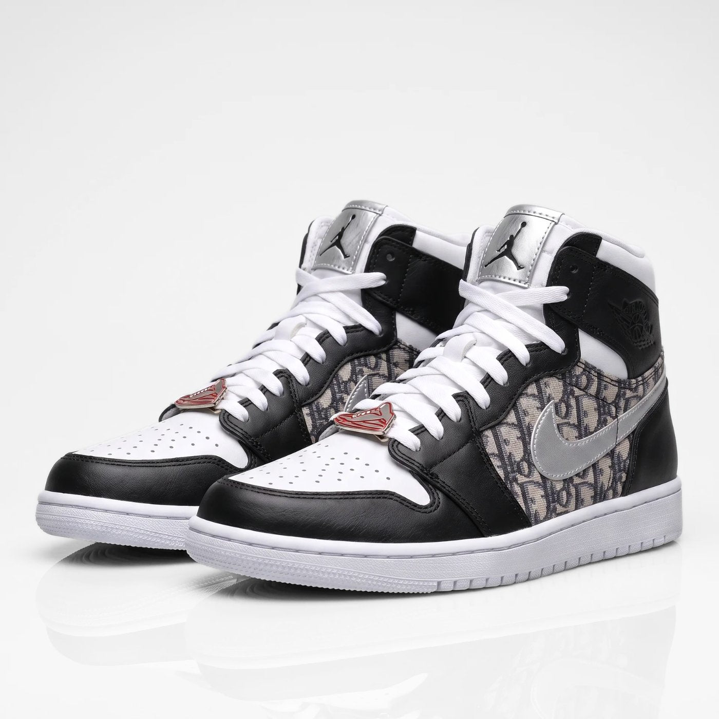 Silver Dior Air Jordan 1 High
