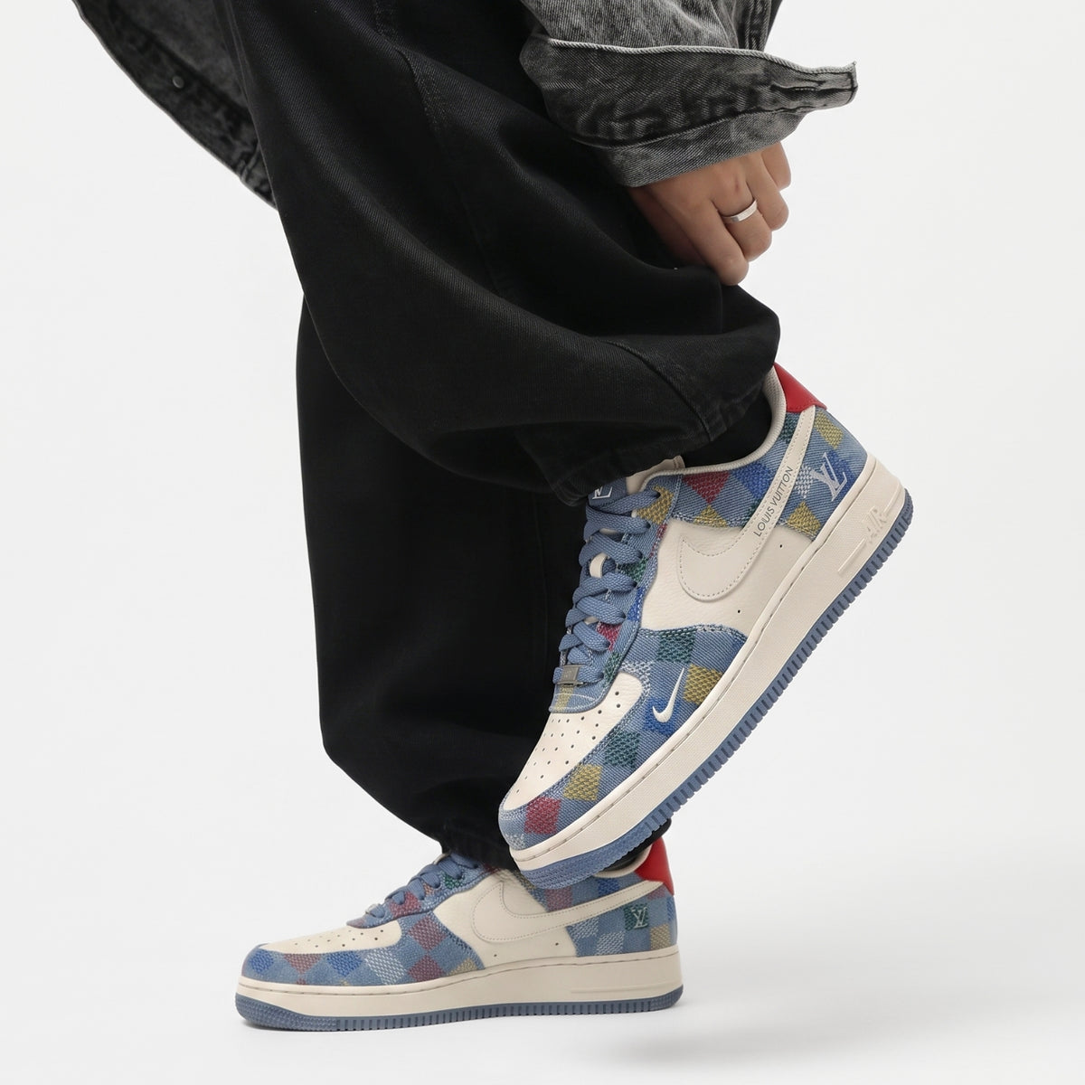 Sky Blue LV Air Force 1