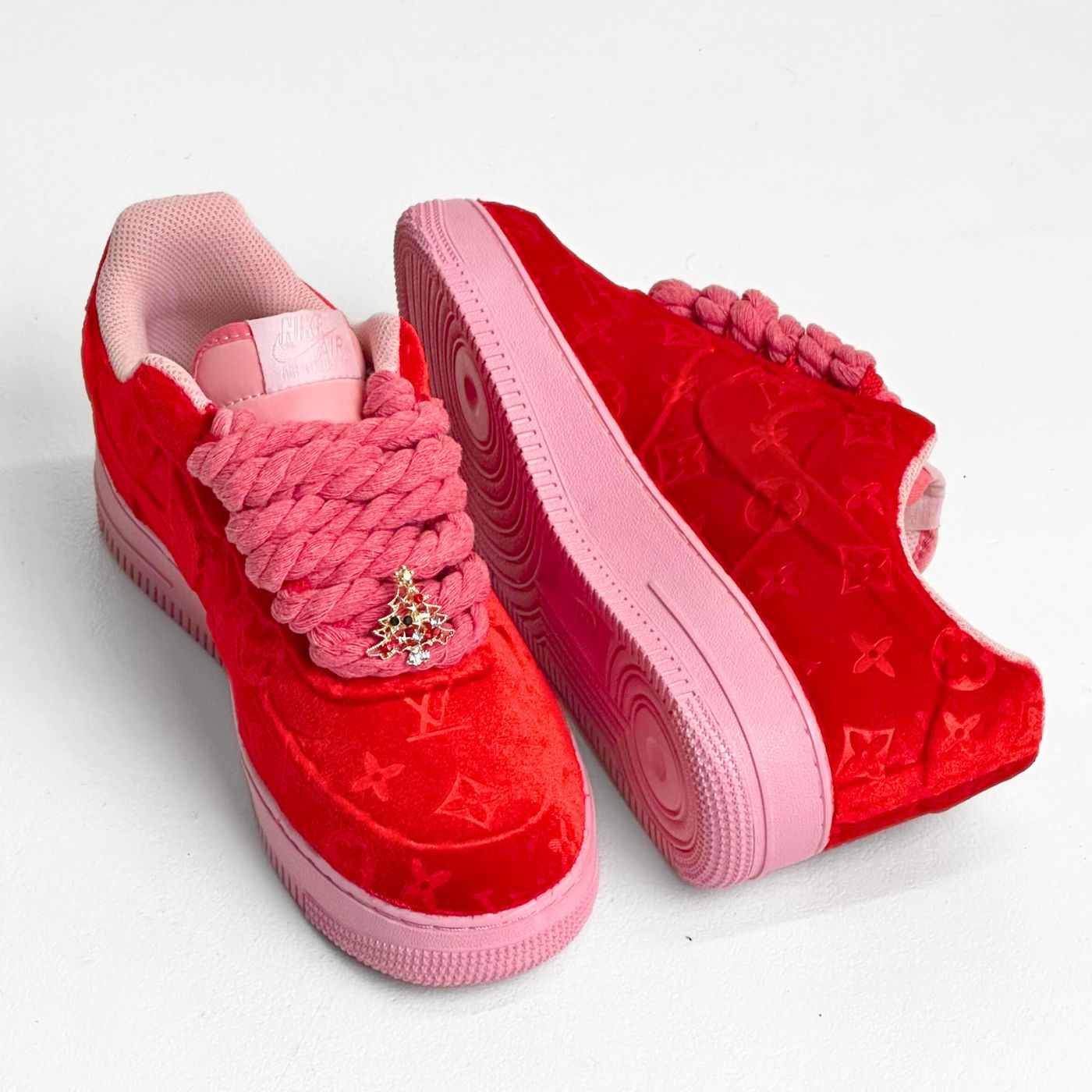 Red LV Velvet Air Force 1