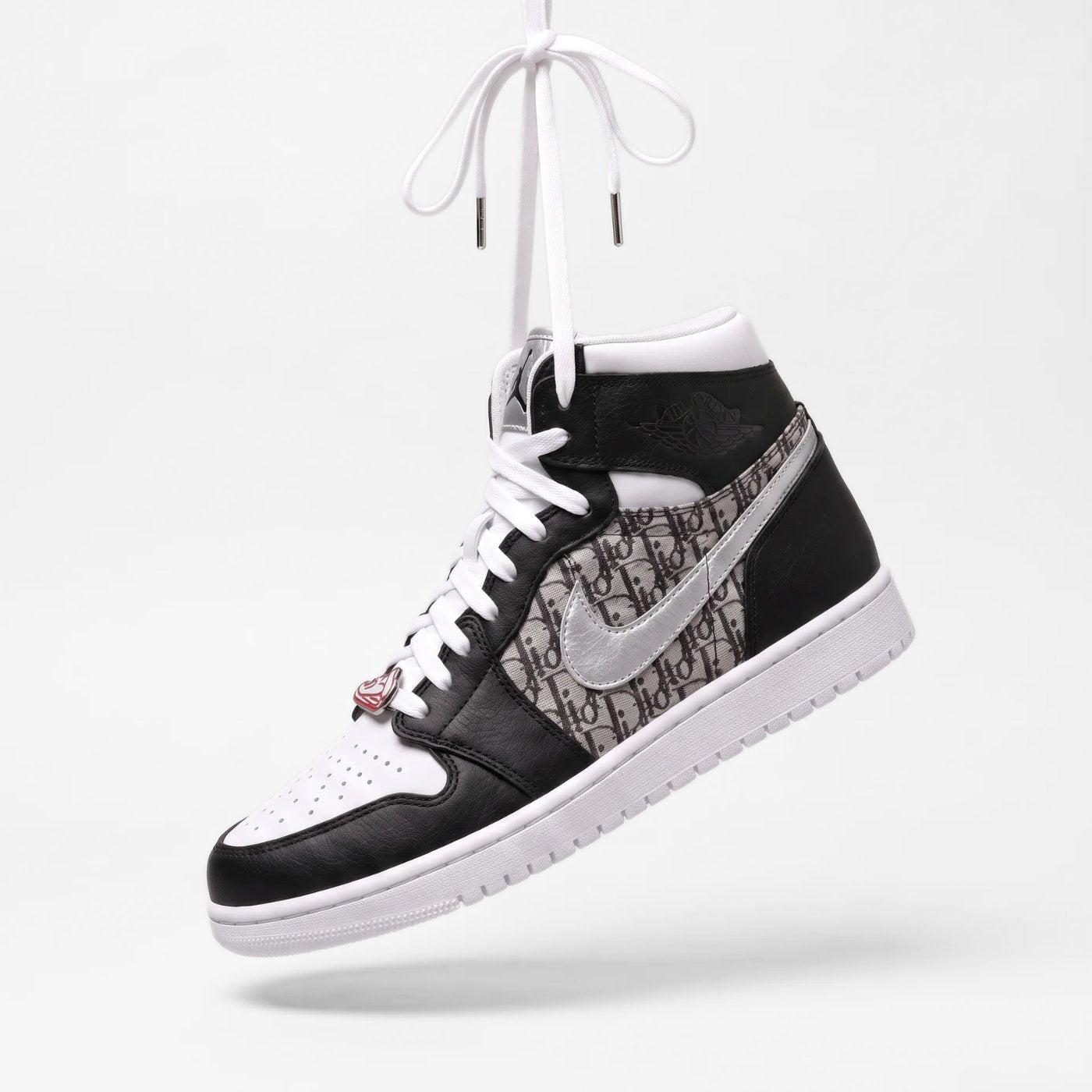 Silver Dior Air Jordan 1 High