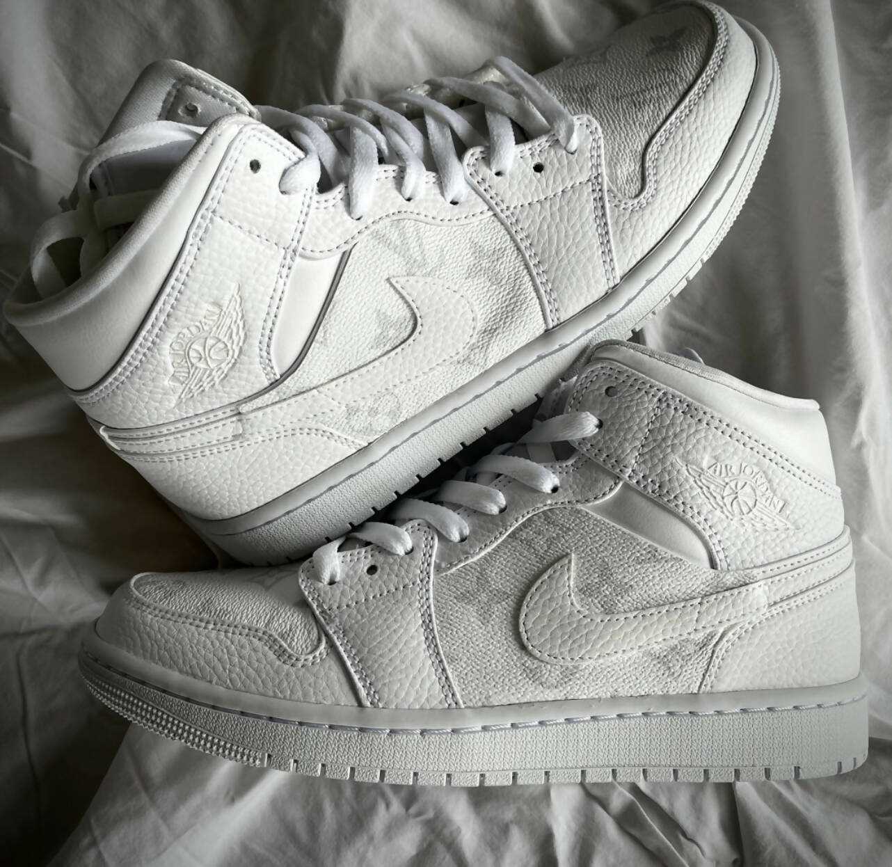 'White LV' Jordan 1 Mid