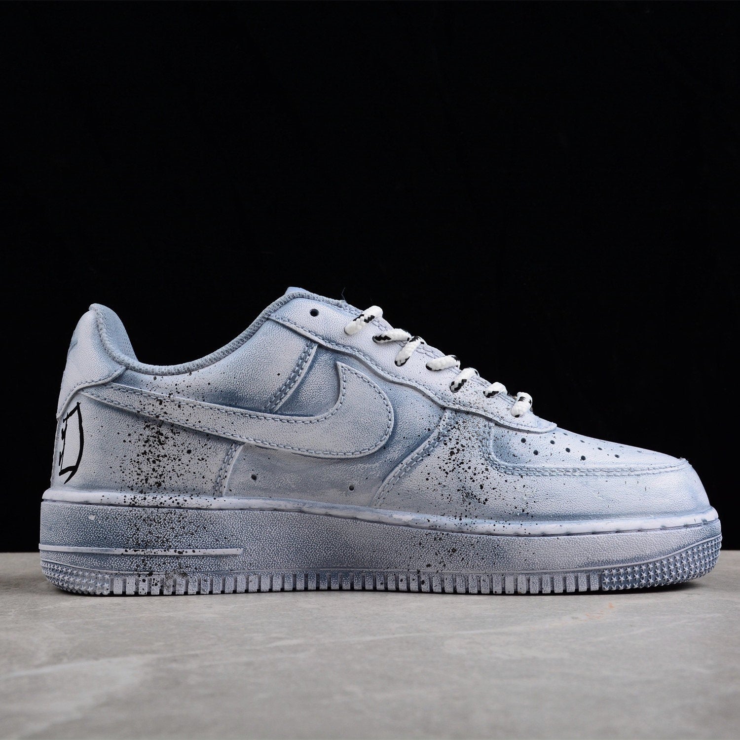 Blue Chrome Hearts Air Force 1
