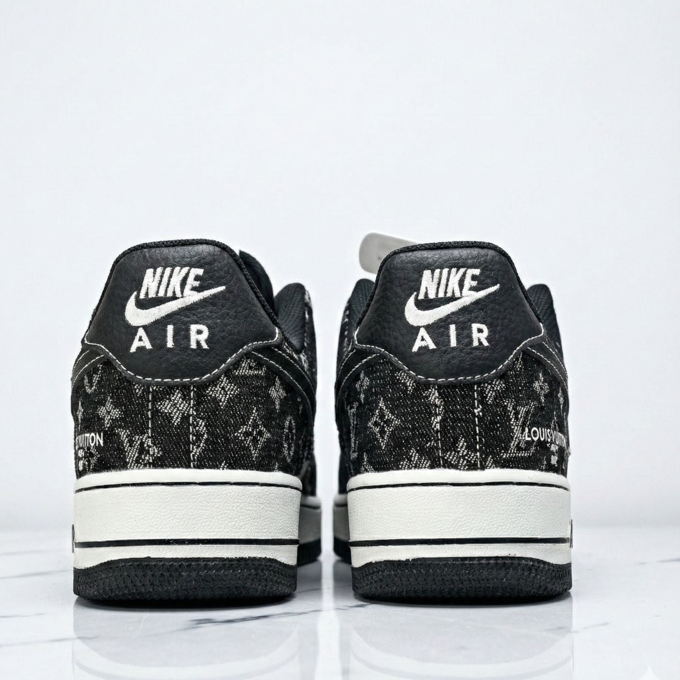Black Denim LV Air Force 1