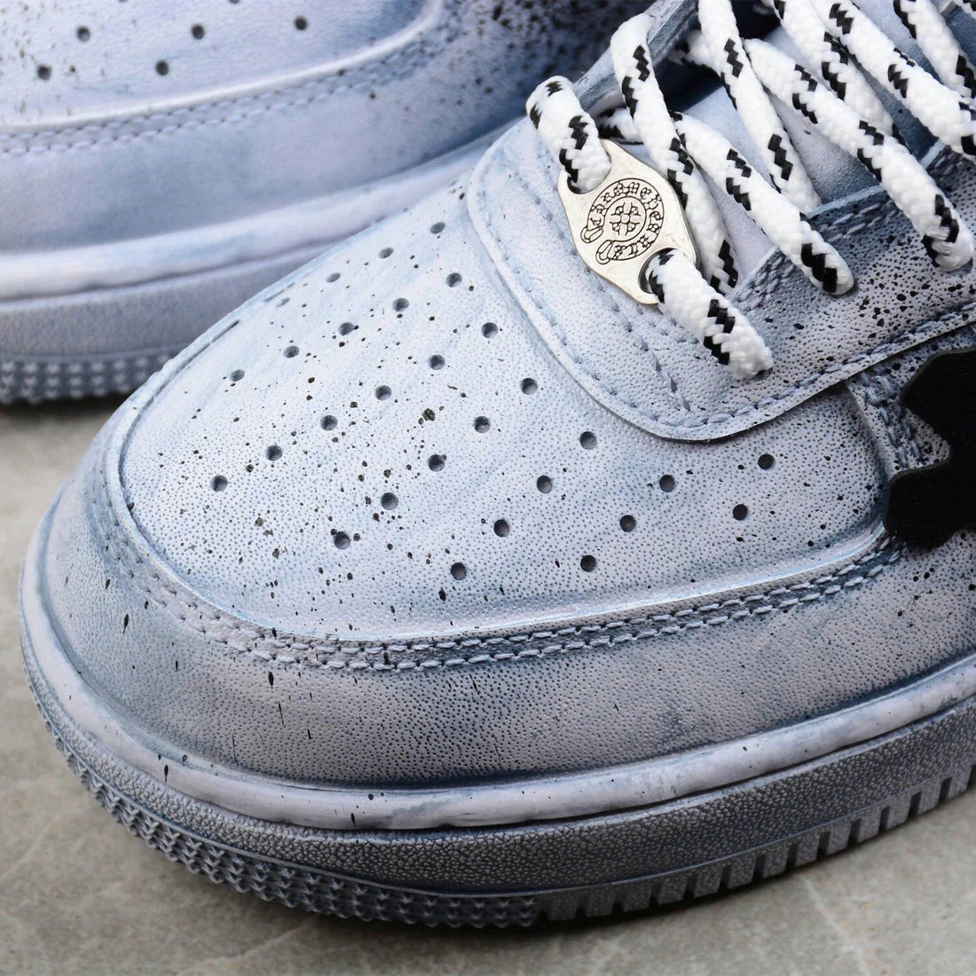 Blue Chrome Hearts Air Force 1