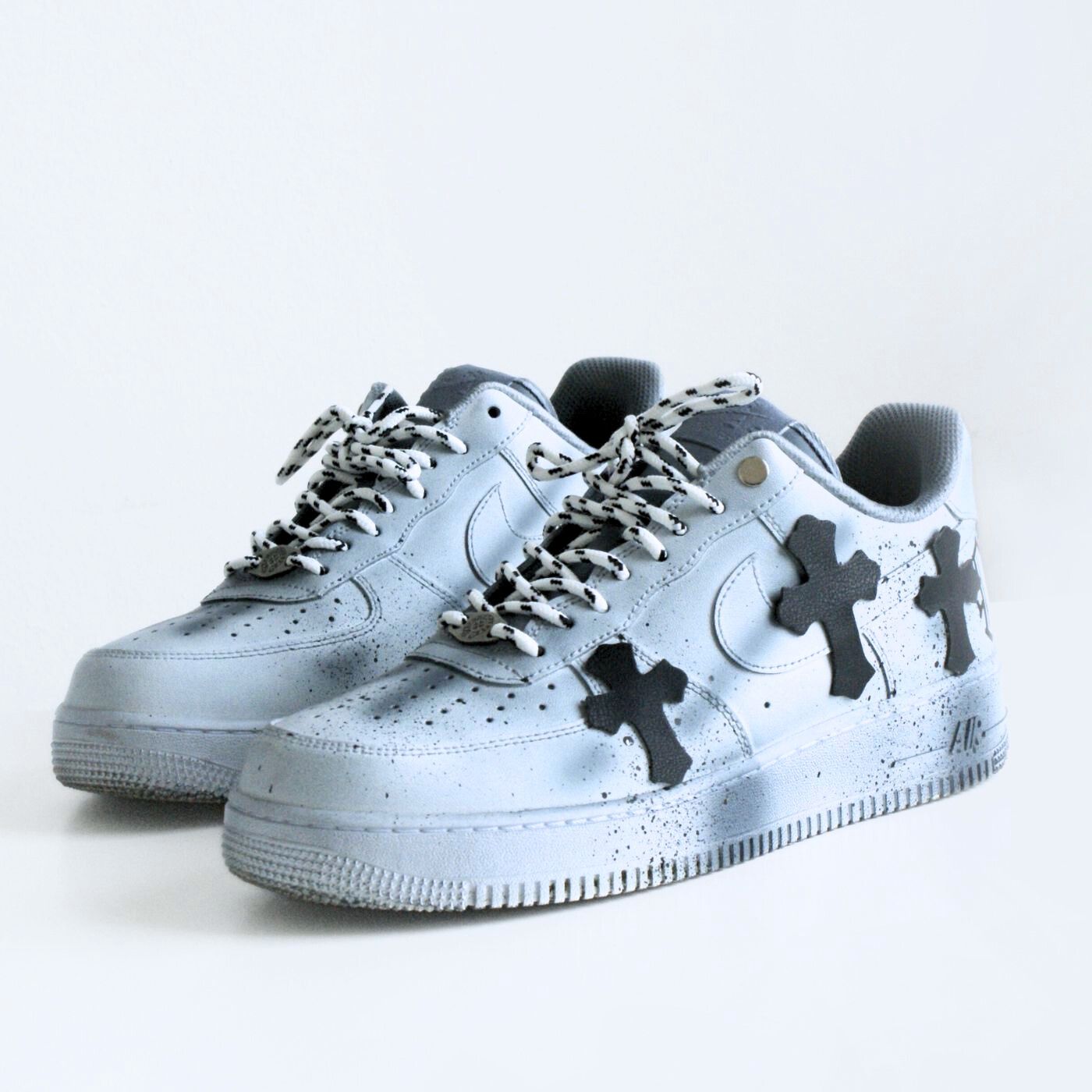 Blue Chrome Hearts Air Force 1