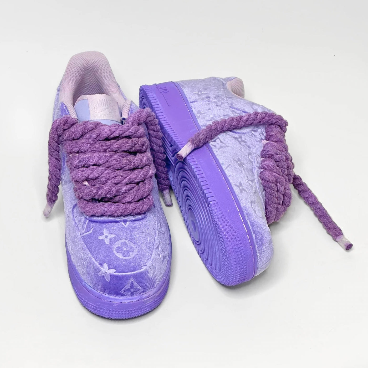 Purple LV Velvet Air Force 1