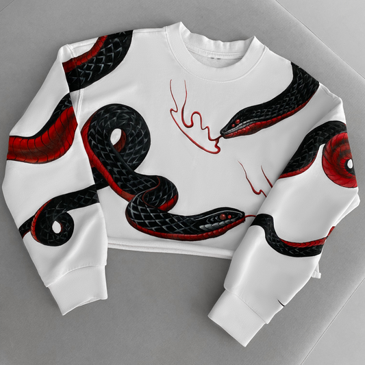 'Scarlet Serpent Sweater' Handmade Sweatshirt