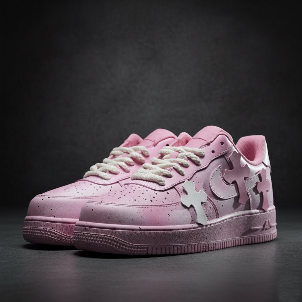 Pink Chrome Hearts Air Force 1