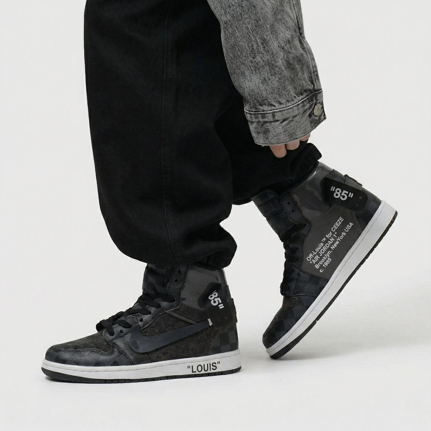 Black Off-Louis LV Jordan 1