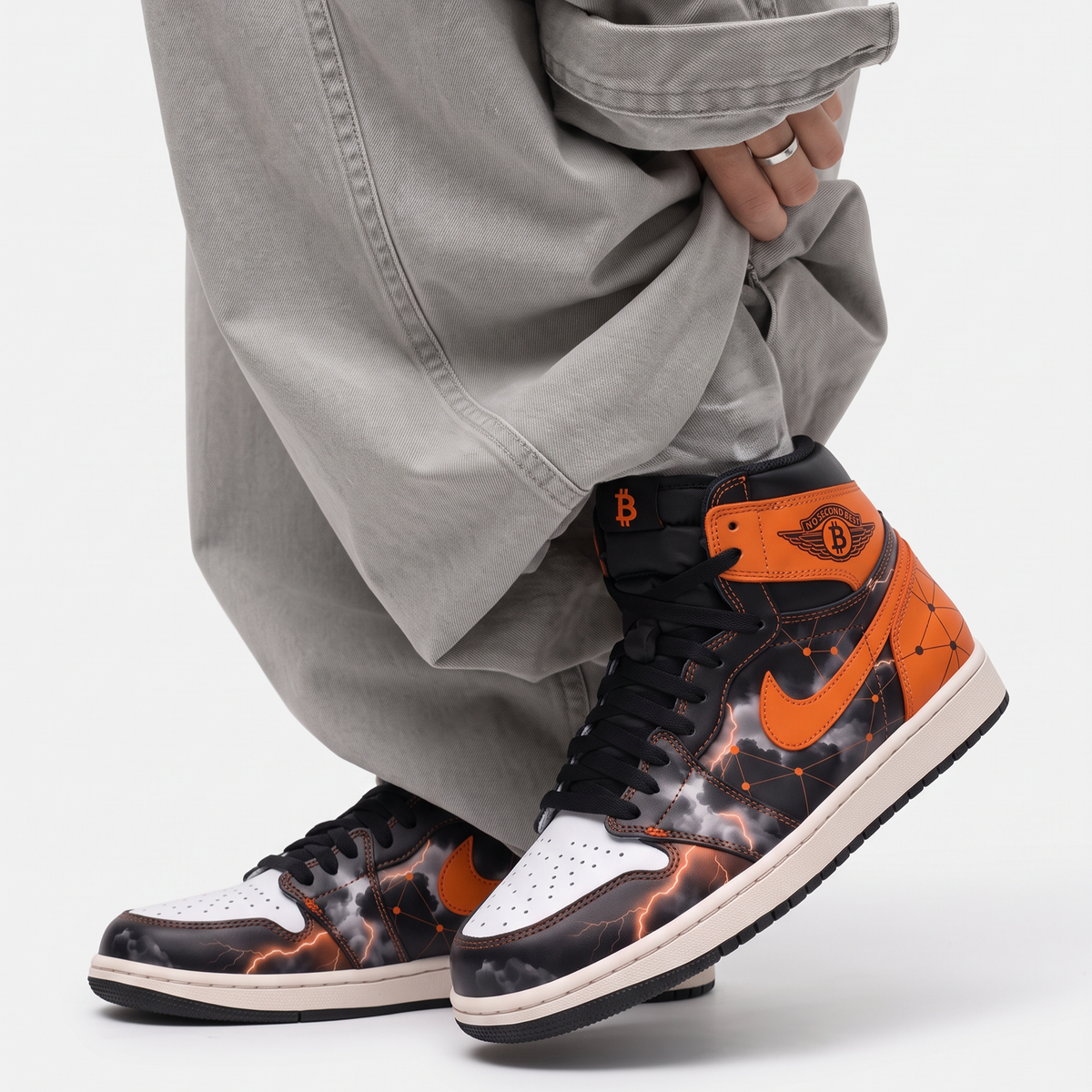 Bitcoin Lightning Custom Jordan 1 High