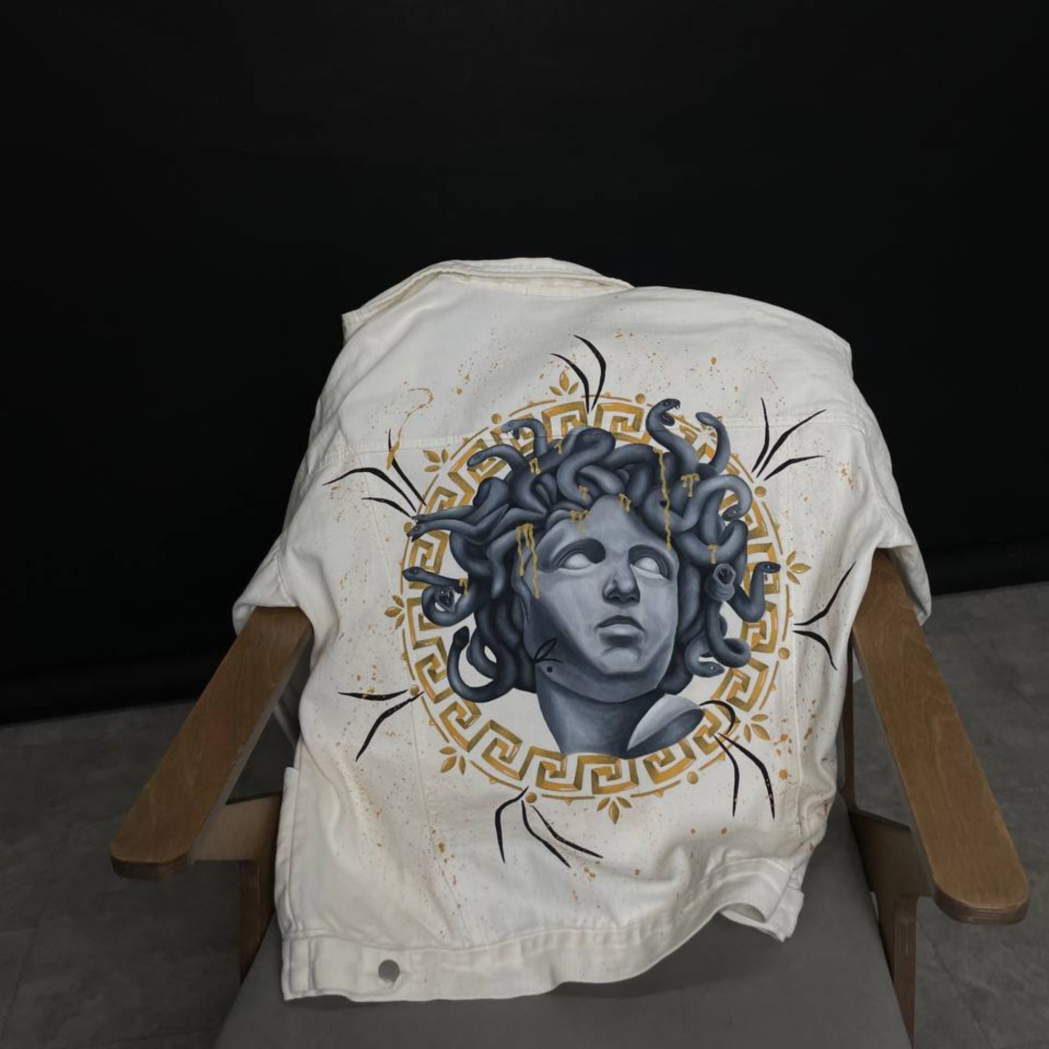 Medusa's Denim Veil Denim Jacket