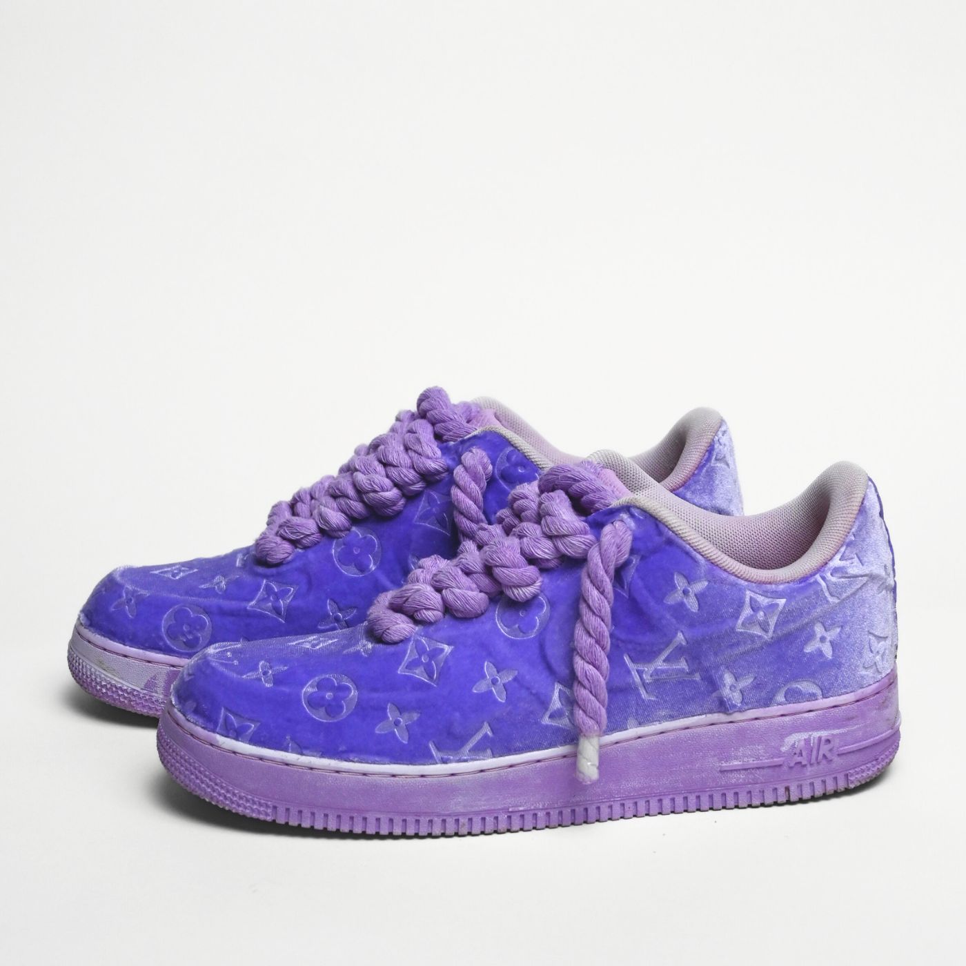 Purple LV Velvet Air Force 1