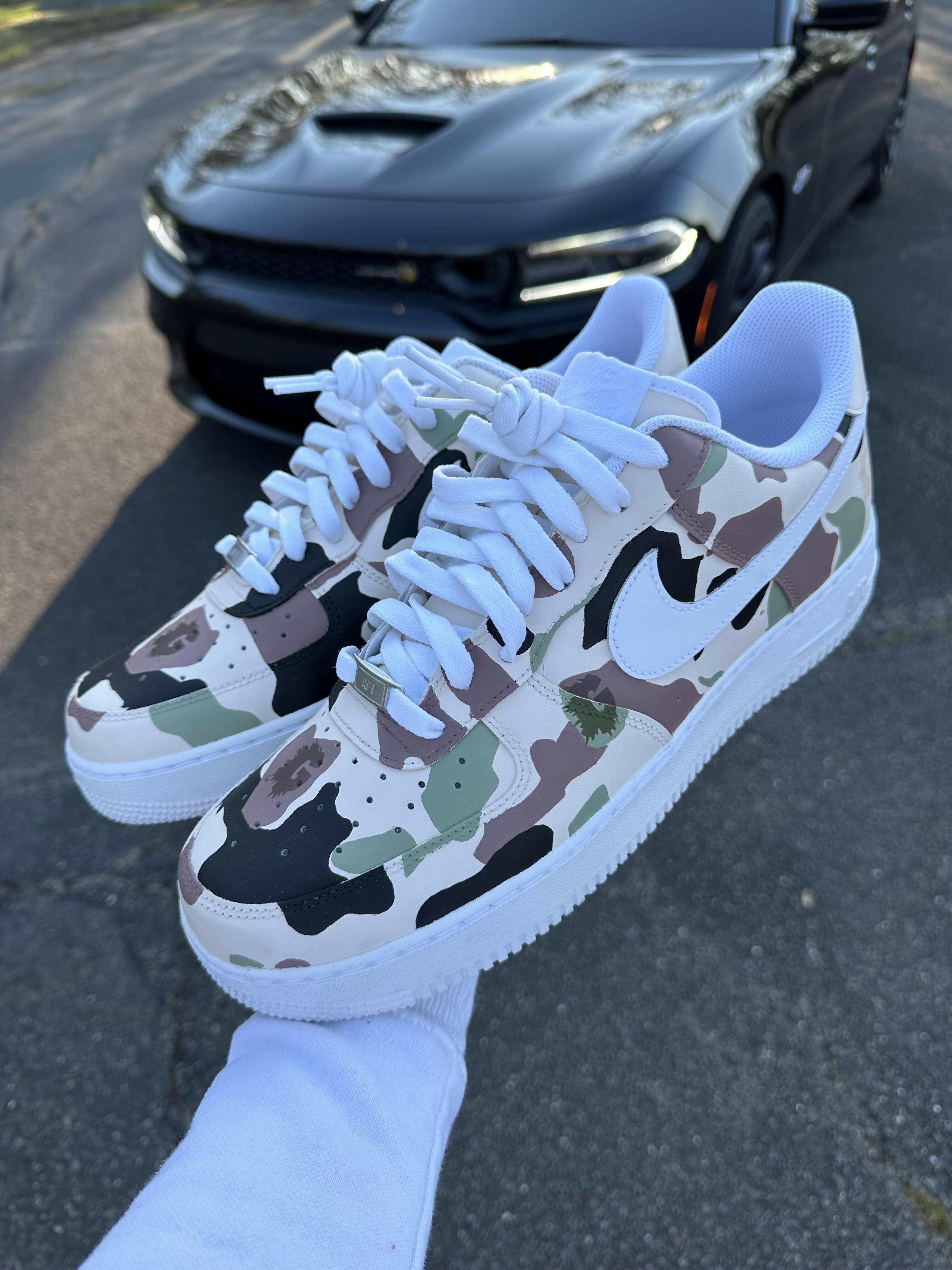 Custom camo air force 1 on sale