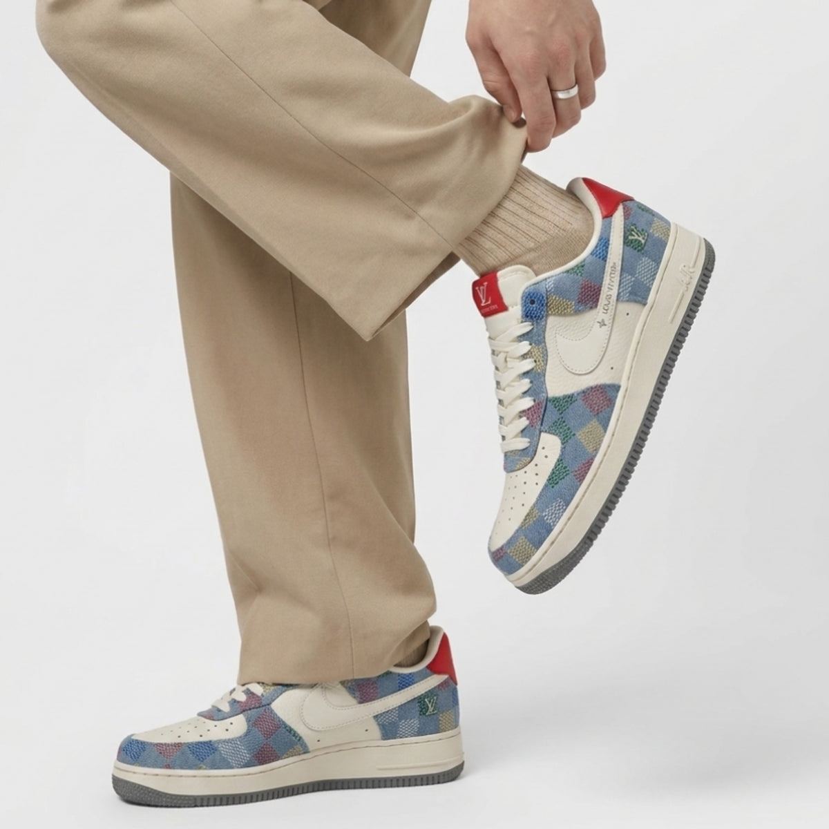 Sky Blue LV Air Force 1