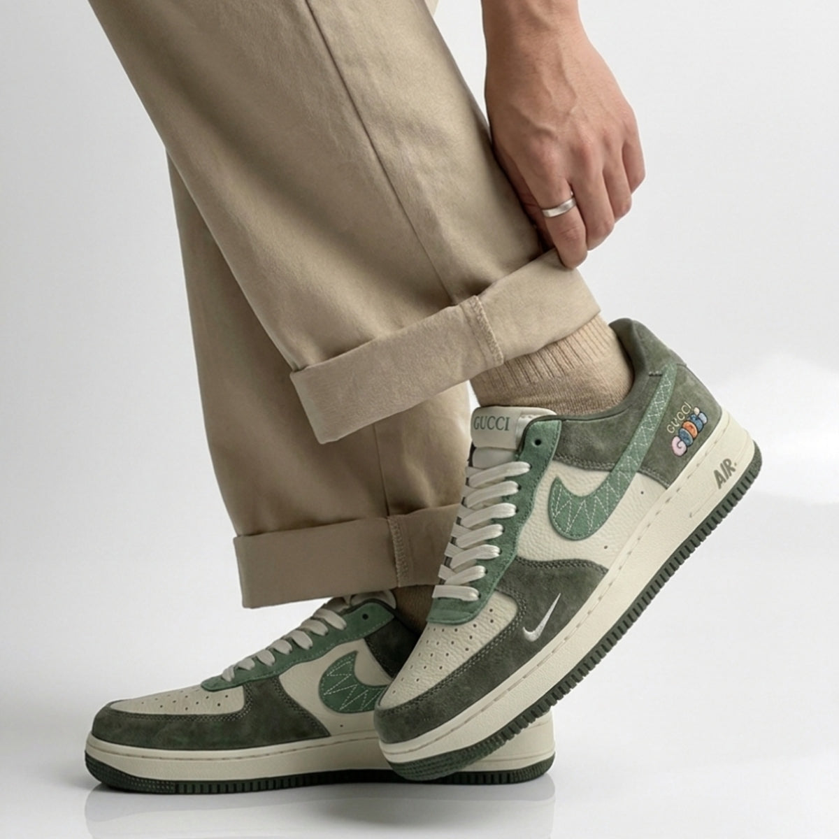 Olive Gucci Air Force 1