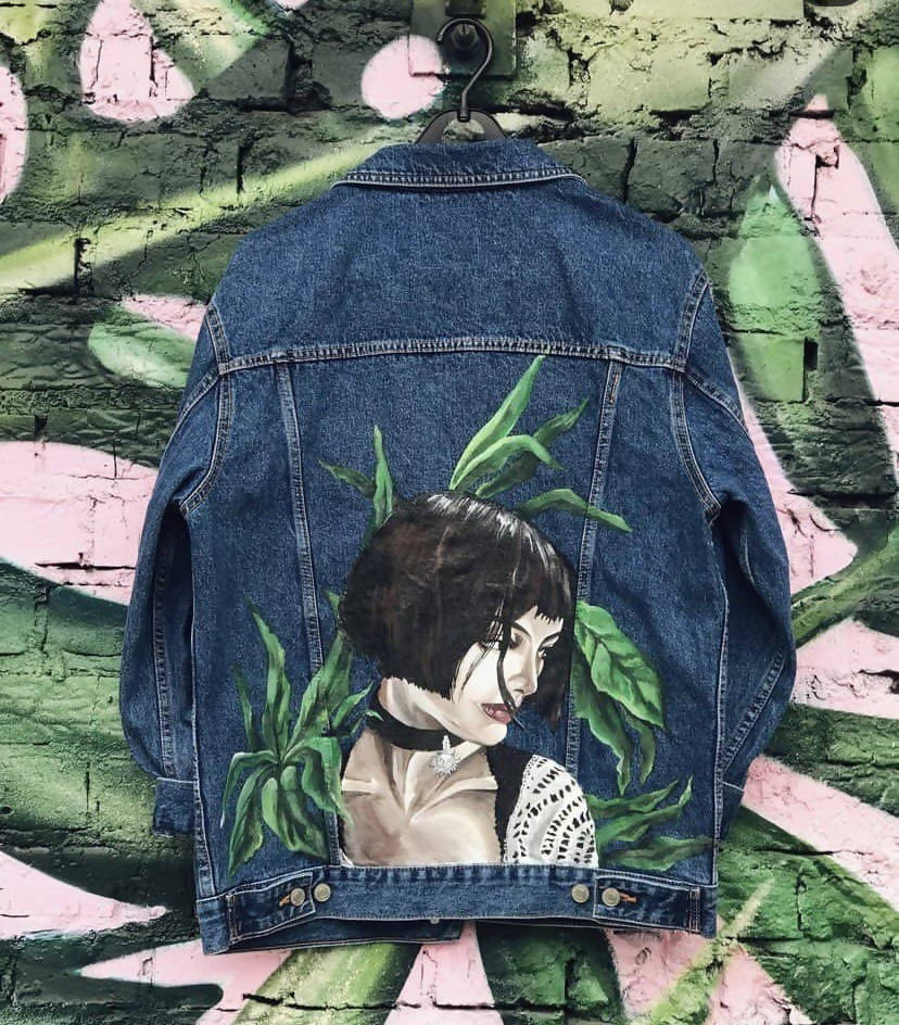 'Matilda' Hand-Painted Denim Jacket