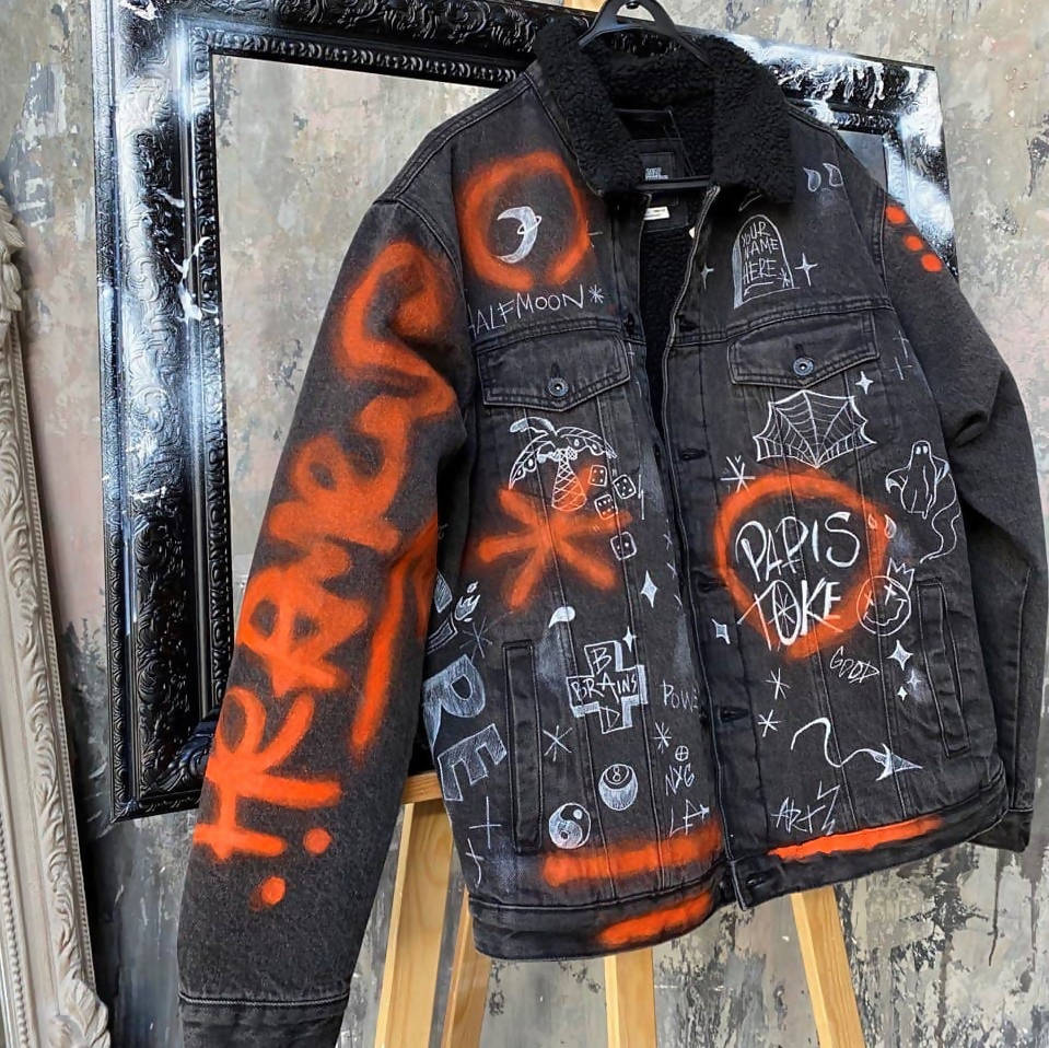 'Graffiti' Hand-Painted Denim Jacket