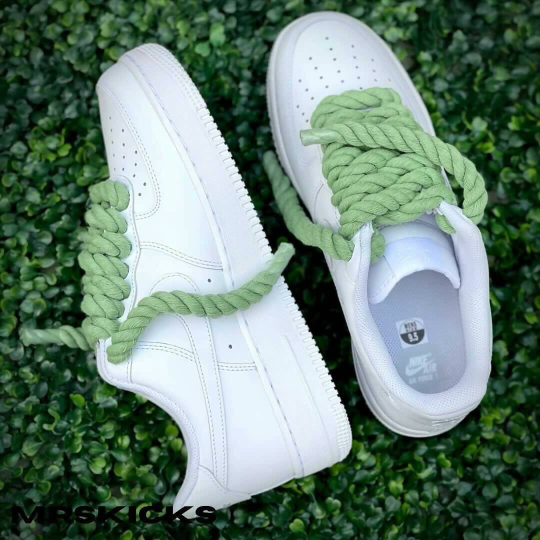Green rope lace Air Force 1