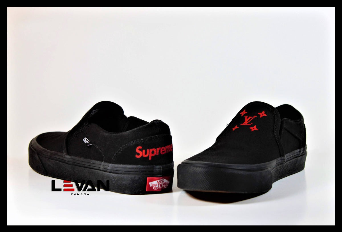 'Black Supreme' Vans Slip-On