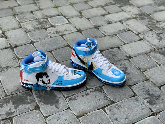 Custom handmade AF1 Mid FC NAPOLI Addition