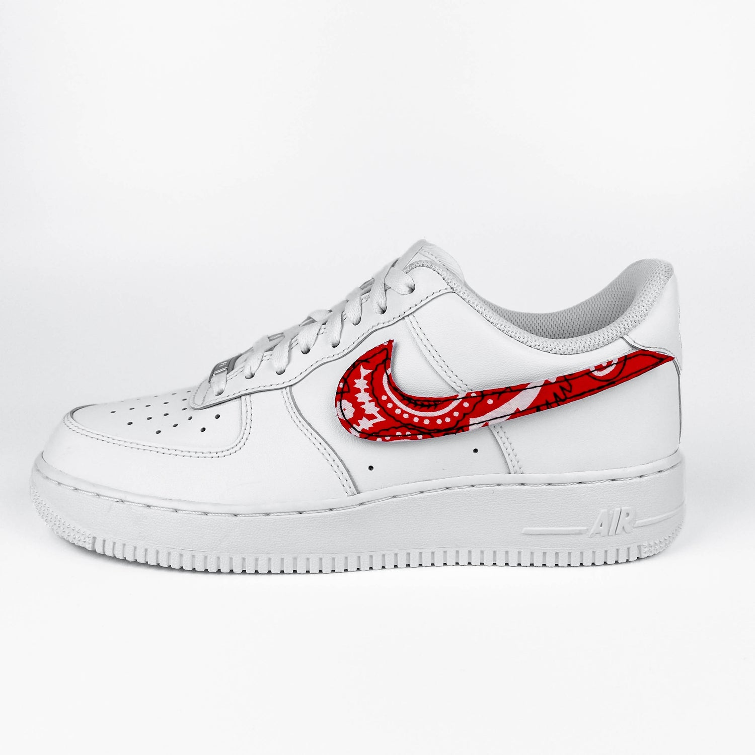 Red bandana air online force 1s