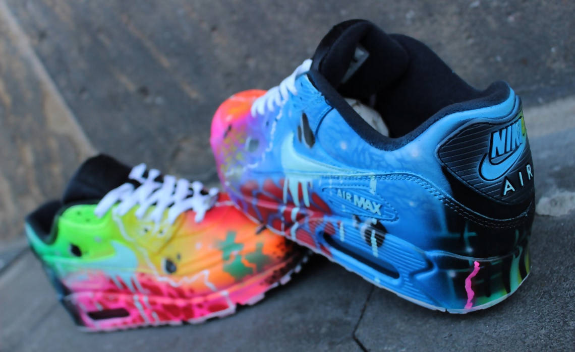 Nike air max 90 paint drip best sale