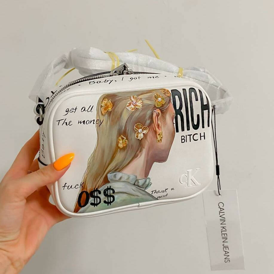 'RICH btch' Hand-Painted bag